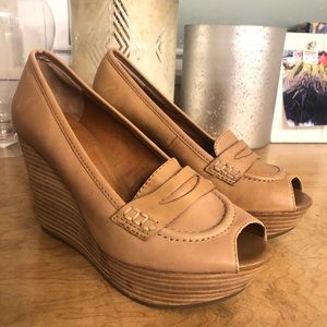 Lucky Brand Leather Platform Wedges